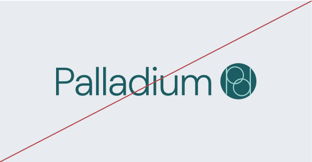 Image of brand logo incorrectly sized