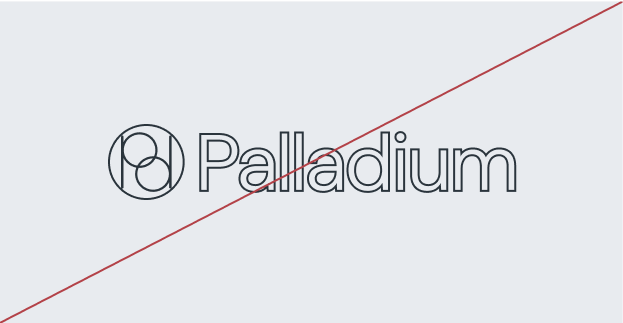 Image of brand logo incorrectly colored